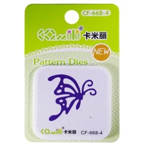Patterned Dies (Small) - Butterfly Design 1