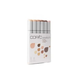 Copic 6pc Sketch Markers Set - Skin Tones / Portrait