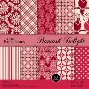 Papericious - Damask Delight (12 by 12 paper)