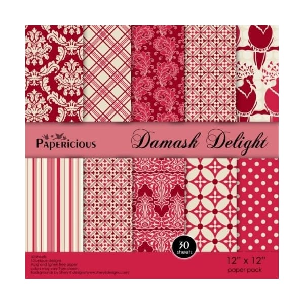Papericious - Damask Delight (12 by 12 paper)