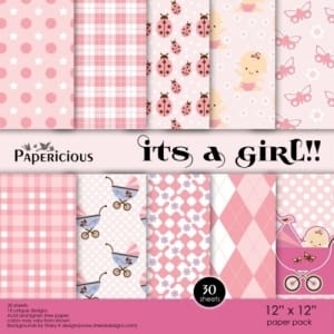 Papericious - Its a Girl (12 by 12 paper)