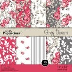 Papericious (Premium Collection) - Grey Bloom (12 by 12 paper)