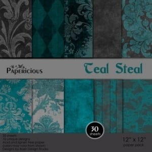 Papericious - Teal Steal (12 by 12 paper)