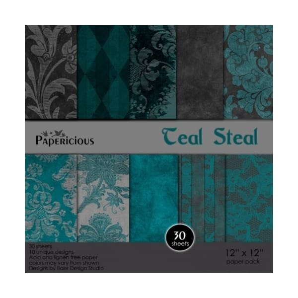 Papericious - Teal Steal (12 by 12 paper)