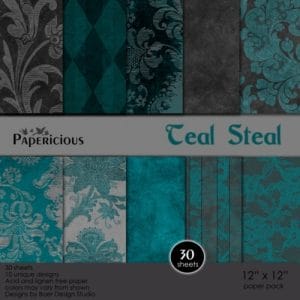 Papericious - Teal Steal (12 by 12 paper)