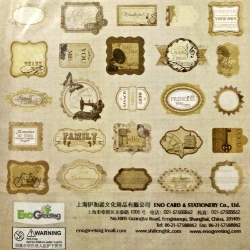 EnoGreeting Die Cut Pack (25 pcs) - Design 5 sd005 2 sd005-2