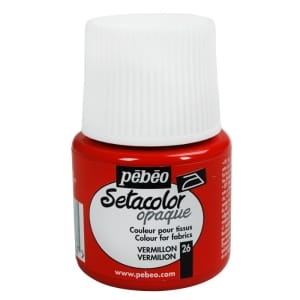 Pebeo Setacolor Opaque Fabric Paint - Vermilion