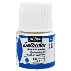 Pebeo Setacolor Shimmer Opaque Fabric Paint 45 ml - Pearl