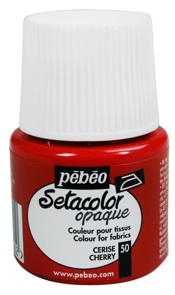 Pebeo Setacolor Opaque Fabric Paint - Cherry 295050 5953 Pebeo Setacolor Opaque Fabric Paint - Cherry