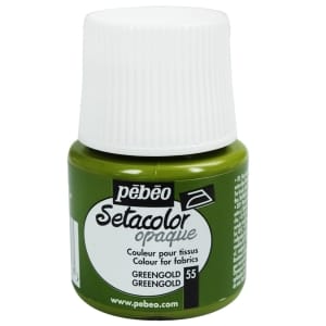 Pebeo Setacolor Opaque Fabric Paint - Green Gold