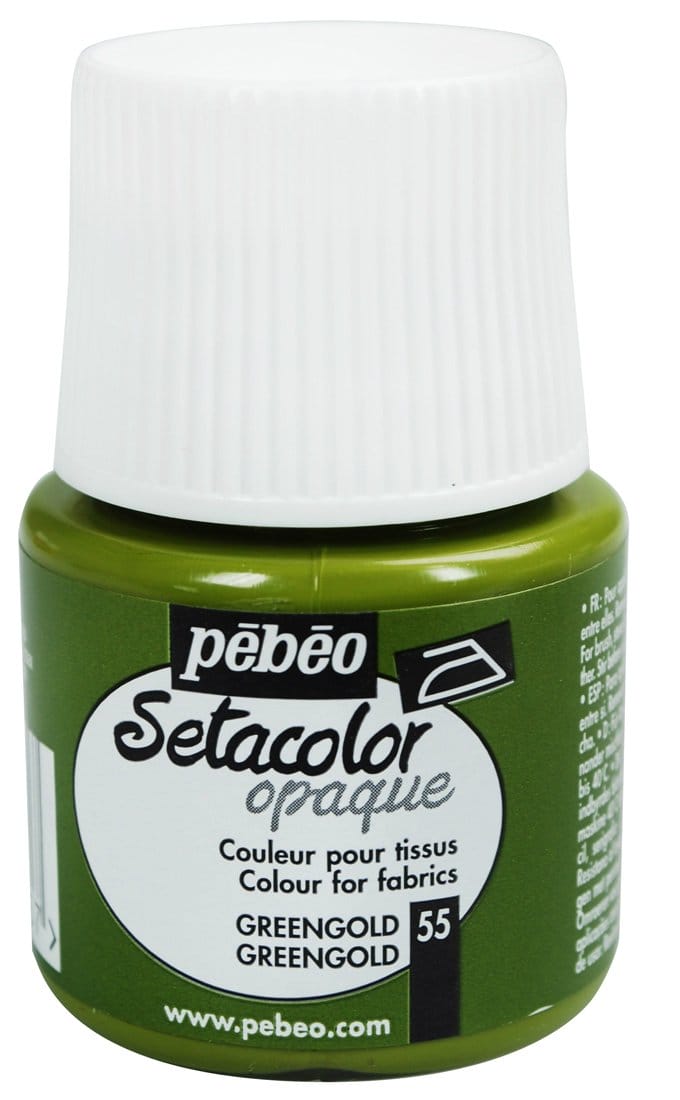 Pebeo Setacolor Opaque Fabric Paint - Green Gold
