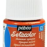 Pebeo Setacolor Shimmer Opaque Fabric Paint 45 ml - Brick Red