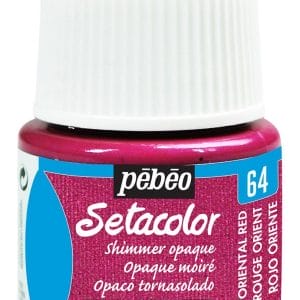 Pebeo Setacolor Shimmer Opaque Fabric Paint 45 ml - Oriental Red
