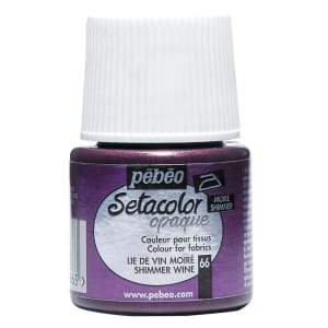 Pebeo Setacolor Shimmer Opaque Fabric Paint 45 ml - Wine