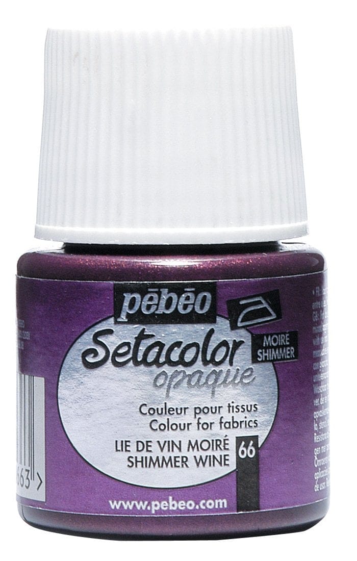 Pebeo Setacolor Shimmer Opaque Fabric Paint 45 ml - Wine 295066 5966 Pebeo Setacolor Shimmer Opaque Fabric Paint 45 ml - Wine