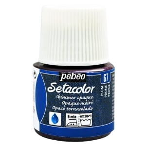 Pebeo Setacolor Shimmer Opaque Fabric Paint 45 ml - Plum