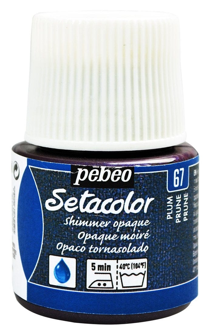 Pebeo Setacolor Shimmer Opaque Fabric Paint 45 ml - Plum 295067 9211 Pebeo Setacolor Shimmer Opaque Fabric Paint 45 ml - Plum