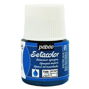 Pebeo Setacolor Shimmer Opaque Fabric Paint 45 ml - Electric Blue