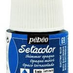 Pebeo Setacolor Shimmer Opaque Fabric Paint 45 ml - Electric Blue