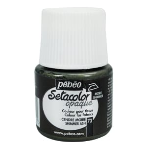 Pebeo Setacolor Shimmer Opaque Fabric Paint 45 ml - Ash