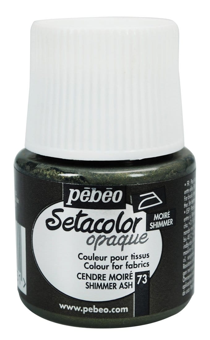 Pebeo Setacolor Shimmer Opaque Fabric Paint 45 ml - Ash 295073 5970 Pebeo Setacolor Shimmer Opaque Fabric Paint 45 ml - Ash