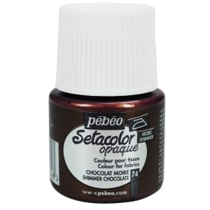 Pebeo Setacolor Shimmer Opaque Fabric Paint 45 ml - Chocolate