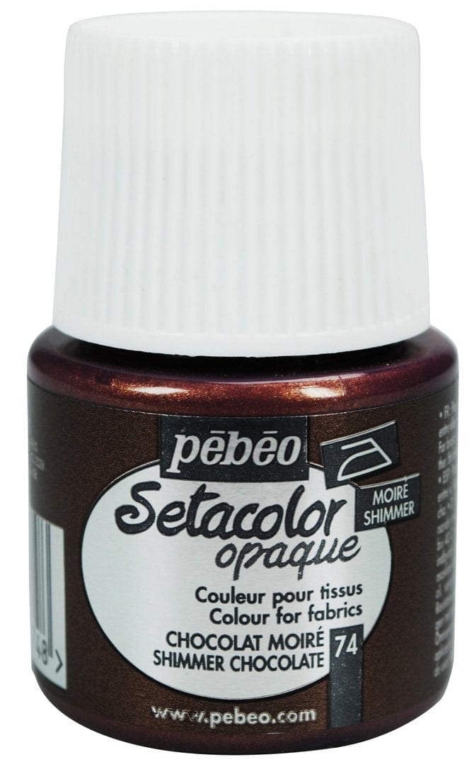 Pebeo Setacolor Shimmer Opaque Fabric Paint 45 ml - Chocolate 295074 5971 Pebeo Setacolor Shimmer Opaque Fabric Paint 45 ml - Chocolate