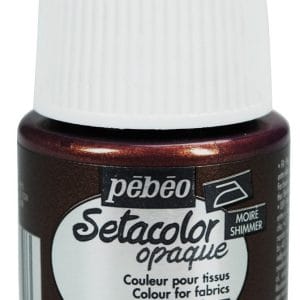 Pebeo Setacolor Shimmer Opaque Fabric Paint 45 ml - Chocolate