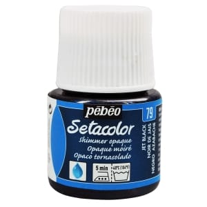 Pebeo Setacolor Shimmer Opaque Fabric Paint 45 ml - Jet Black
