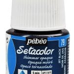 Pebeo Setacolor Shimmer Opaque Fabric Paint 45 ml - Jet Black