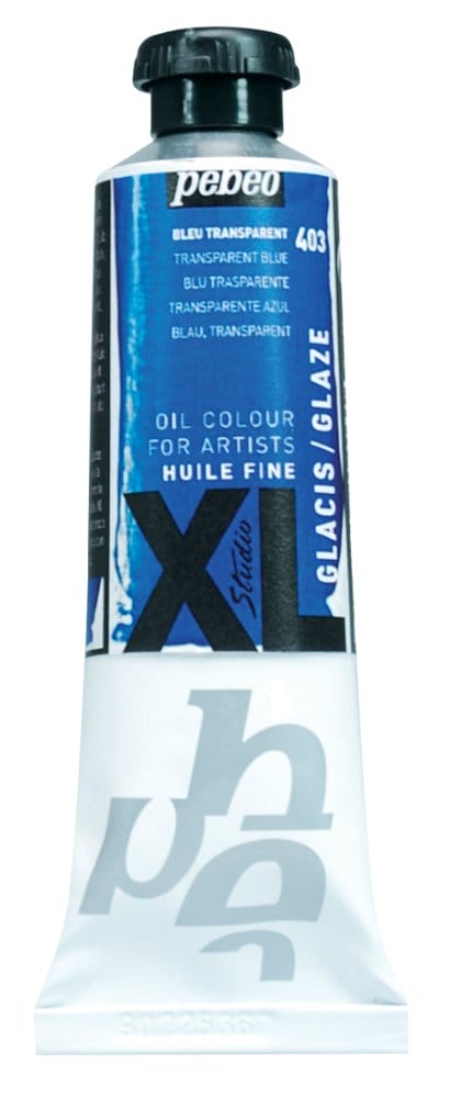 PEBEO XL FINE OIL 37ML GLAZE BLUE 937403 glaze transparent blue PEBEO XL FINE OIL 37ML GLAZE BLUE