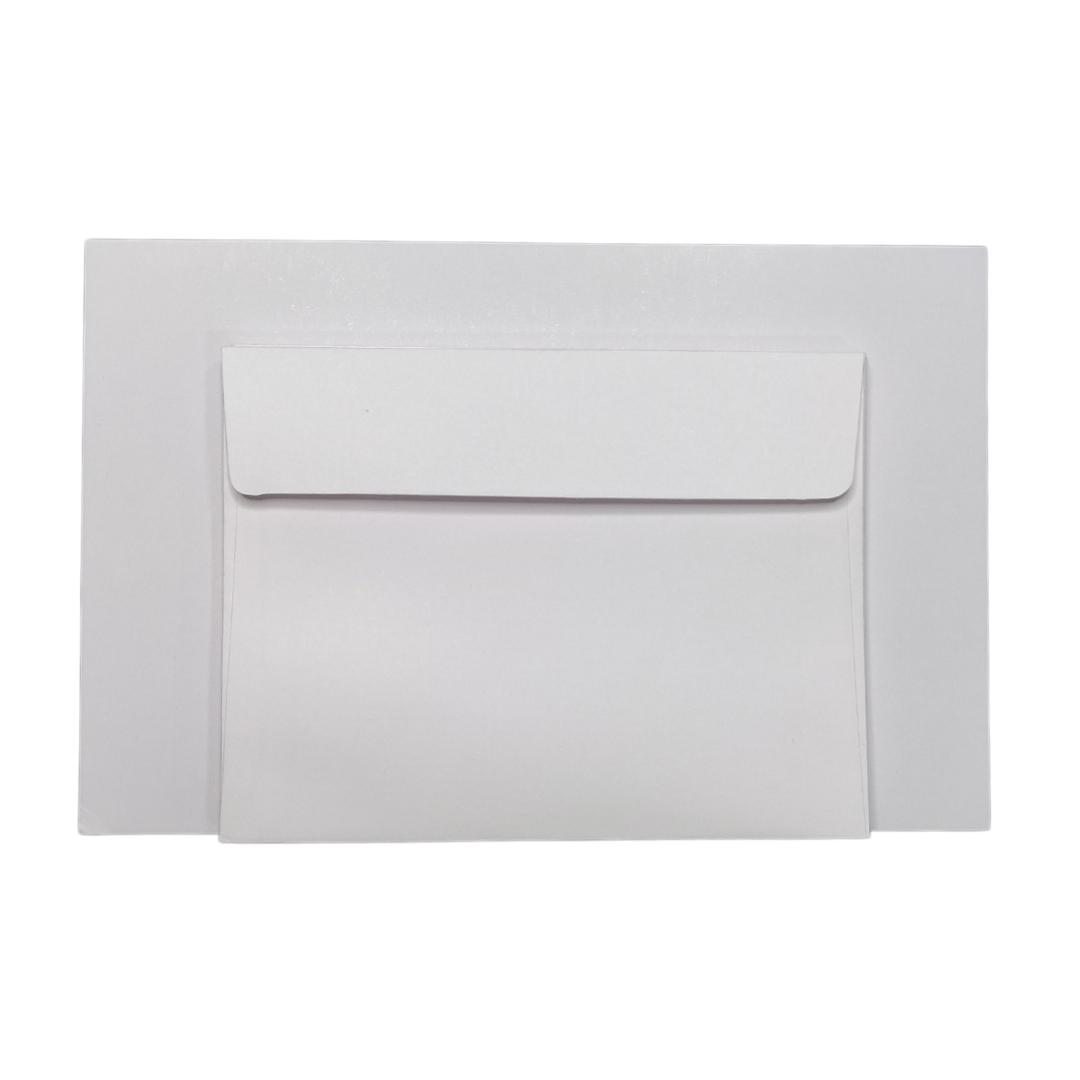 CrafTangles A2 card size Notelets - 300 gsm - Plain White (10 pcs) - Card bases and coordinating envelopes