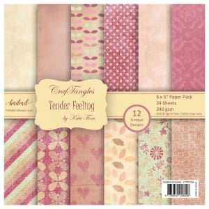 CrafTangles Scrapbook Paper Pack - Tender Feeling (6"x6")