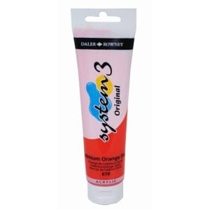 Daler Rowney System 3 Original Acrylic 150 ml - Cadmium Orange Hue