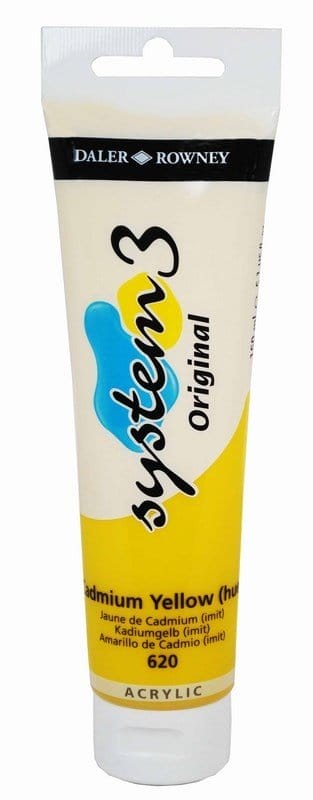 Daler Rowney System 3 Original Acrylic 150 ml - Cadmium Yellow Hue system3 original acrylic colour 150ml cadmium yellow hue Daler Rowney System 3 Original Acrylic 150 ml - Cadmium Yellow Hue