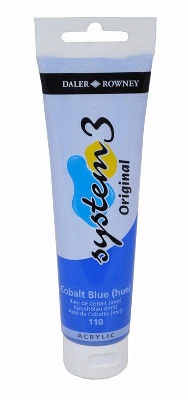 Daler Rowney System 3 Original Acrylic 150 ml - Cobalt Blue Hue system3 original acrylic colour 150ml cobalt blue hue Daler Rowney System 3 Original Acrylic 150 ml - Cobalt Blue Hue