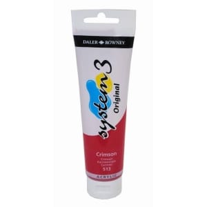 Daler Rowney System 3 Original Acrylic 150 ml - Crimson