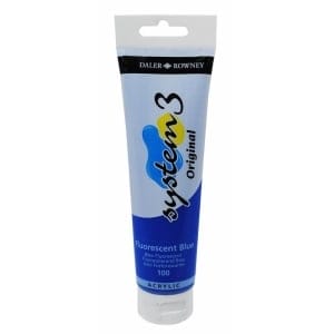 Daler Rowney System 3 Original Acrylic 150 ml - Fluorescent Blue