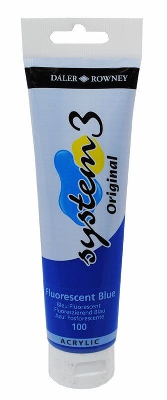 Daler Rowney System 3 Original Acrylic 150 ml - Fluorescent Blue