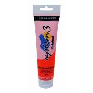 Daler Rowney System 3 Original Acrylic 150 ml - Fluorescent Orange