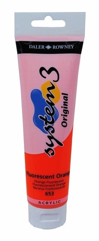 Daler Rowney System 3 Original Acrylic 150 ml - Fluorescent Orange