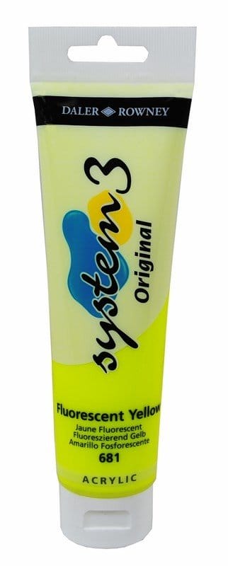 Daler Rowney System 3 Original Acrylic 150 ml - Fluorescent Yellow