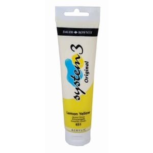 Daler Rowney System 3 Original Acrylic 150 ml - Lemon Yellow