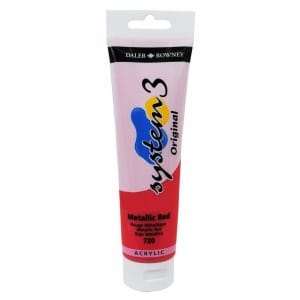 Daler Rowney System 3 Original Acrylic 150 ml - Metallic Red