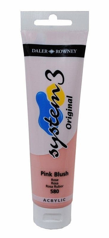 Daler Rowney System 3 Original Acrylic 150 ml - Pink Blush system3 original acrylic colour 150ml pink blush Daler Rowney System 3 Original Acrylic 150 ml - Pink Blush