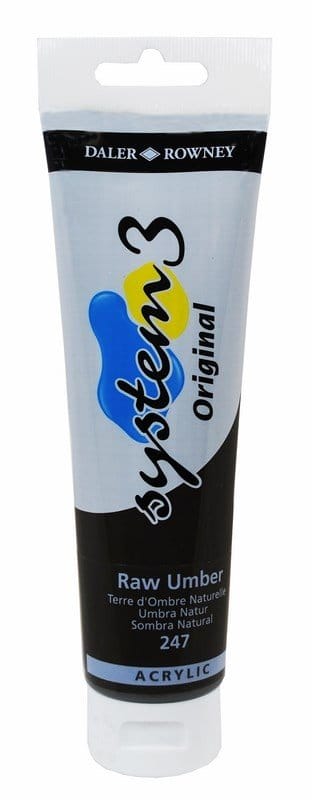 Daler Rowney System 3 Original Acrylic 150 ml - Raw Umber system3 original acrylic colour 150ml raw umber Daler Rowney System 3 Original Acrylic 150 ml - Raw Umber