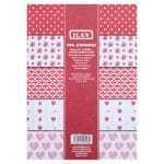 Ilan A4 Paper Pack - Hearts and Flowers (Set of 12 sheets)