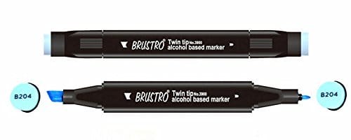 Brustro Twin Tip Alcohol Based Marker - Baby Blue brustro baby blue Brustro Twin Tip Alcohol Based Marker - Baby Blue