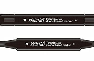 Brustro Twin Tip Alcohol Based Marker - Bitter Chocolate
