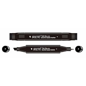 Brustro Twin Tip Alcohol Based Marker - Black